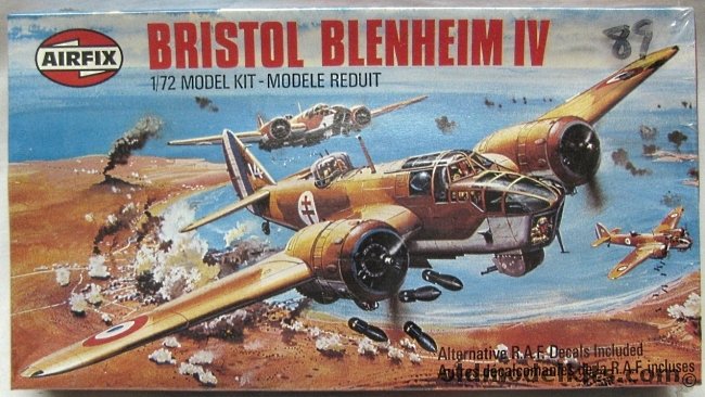 Airfix 1/72 Bristol Blenheim IV - French or RAF, 02027-1 plastic model kit